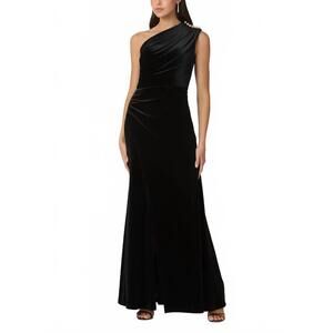 NEW SHOSHANNA ola velvet gown in jet black